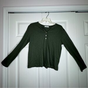 Charlotte Avery Green Henley Top